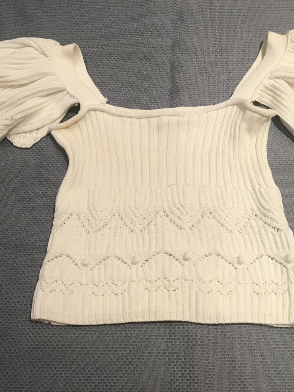 Zara knit top crochet